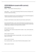 2220 Midterm exam with correct answers