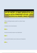 MHA 702 CHAPTER 1-22 NEWEST VERSION ACTUAL Exam Questions &lpar;ACTUAL EXAM&rpar;&sol;NEWEST WITH WELL SORTED QUESTIONS AND ANSWERS &sol;GRADED A&plus;