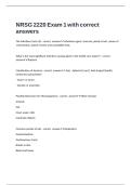NRSG 2220 Exam 1 with correct answers