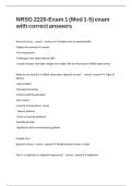 NRSG 2220-Exam 1 &lpar;Mod 1-5&rpar; exam with correct answers 