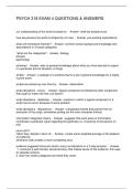 PSYCH 318 EXAM 4 QUESTIONS & ANSWERS