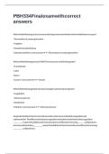 PBH 334 Final exam with correct answers