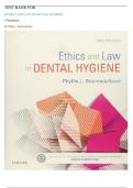 TEST BANK FOR ETHICS AND LAW IN DENTAL HYGIENE 3 RDEDITION by Phyllis L&period; Beemsterboe