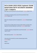 IVCA EXAM &lpar;2025&sol;2026&rpar; Updated&colon; EXAM QUESTIONS WITH ACCURATE ANSWERS &vert; GET IT RIGHT&excl;&excl;