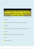 Pesticide Applicator Certification Exam Questions &lpar;ACTUAL EXAM&rpar;&sol;NEWEST WITH WELL SORTED QUESTIONS AND ANSWERS &sol;GRADED A&plus;