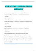 HCAD 301&colon; Quiz 2 Exam 2026 Questions and Answers