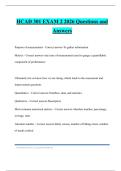 HCAD 301 EXAM 2 2026 Questions and Answers