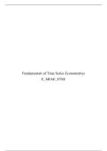 Summary - Fundamentals of Time Series Econometrics  E&lowbar;MFAE&lowbar;FTSE