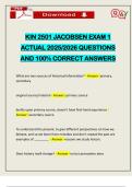 KIN 2501 JACOBSEN EXAM 1 ACTUAL 2025&sol;2026 QUESTIONS AND 100&percnt; CORRECT ANSWERS