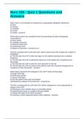 Nurs 320 - Quiz 1 Questions and Answers