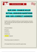 NUR 2206 - EXAM &num;2 NCLEX ACTUAL 2025&sol;2026 QUESTIONS AND 100&percnt; CORRECT ANSWERS
