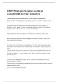 CSET Multiple Subject subtest 1exam with correct answers