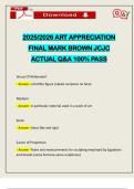 2025&sol;2026 ART APPRECIATION FINAL MARK BROWN JCJC ACTUAL Q&A 100&percnt; PASS