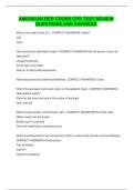 AMERICAN RED CROSS CPR TEST REVIEW questions and answers