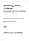 Fundamentals of Emergency Management IS-230&period;d exam with correct answers 