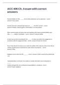 ACC 406 Ch&period; 4 exam with correct answers