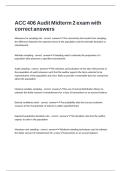 ACC 406 Audit Midterm 2 exam with correct answers