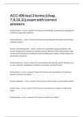 ACC 406 test 2 terms &lpar;chap&period; 7&comma;9&comma;10&comma;11&rpar; exam with correct answers