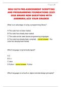 WGU D278 PRE-ASSESSMENT SCRIPTING  AND PROGRAMMING FOUNDATIONS 2025  2026 BRAND NEW QUESTIONS WITH  ANSWERS&vert; ACE YOUR GRADES&excl; 