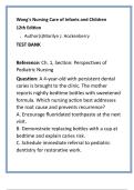 Wong&rsquo;s Nursing Care of Infants and Children 12th Ed Test Bank &vert; 20 NCLEX & HESI Questions per Chapter &mdash; Marilyn J&period; Hockenberry &vert; Answers & Rationales