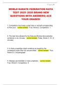 WORLD KARATE FEDERATION KATA  TEST 2025 2026 BRAND NEW  QUESTIONS WITH ANSWERS&vert; ACE  YOUR GRADES&excl; 