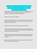 Intro To HR Management Pre-Assessment Questions With Accurate Answers