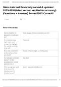 QMA state test Exam fully solved & updated 2025-2026&lpar;latest version verified for accuracy&rpar; &lpar;Questions &plus; Answers&rpar; Solved 100&percnt; Correct&excl;&excl;