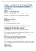 AIC 300 - CLAIMS IN AN EVOLVING WORLD  QUESTIONS WITH CORRECT ANSWERS 2025&sol;2026