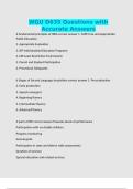 WGU D635 Questions with Accurate Answers
