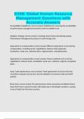 D358&colon; Global Human Resource Management Questions with Accurate Answers