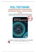 Test Bank - Lehninger Principles of Biochemistry&comma; 8th Edition &lpar;Nelson&rpar; Chapter 1-28 &vert; All Chapters