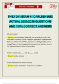 THEA 241 EXAM &num;1 CARLSEN &lpar;UD&rpar; ACTUAL 2025&sol;2026 QUESTIONS AND 100&percnt; CORRECT ANSWERS