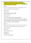 HOSA HEALTH INFORMATICS EXAM 2025 UPDATE&vert; COMPREHENSIVE QUESTIONS AND VERIFIED ANSWERS &lpar;COMPLETE SOLUTIONS&rpar; GUARANTEED&period; SUCCESS&vert;GRADE A&plus;&excl;&excl; &lpar;100&percnt; ACCURATE&rpar; GET IT RIGHT&excl;&excl;