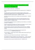 IV Certification Exam Questions and Answers Graded A&plus;