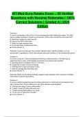 ATI Med-Surg Retake Exam &ndash; 60 Verified Questions with Nursing Rationales &vert; 100&percnt; Correct Solutions &vert; Graded A &vert; 2025 Edition