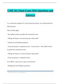 CMP 101 Final Exam 2026 Questions and Answers