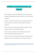 CMP101 Exam 2026 Questions and Answers