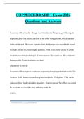 CDP MOCKBOARD 1 Exam 2026 Questions and Answers