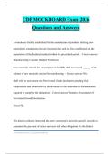 CDP MOCKBOARD Exam 2026 Questions and Answers