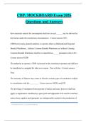 CDP- MOCKBOARD Exam 2026 Questions and Answers