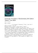 Test Bank - Lehninger Principles of Biochemistry&comma; 8th Edition &lpar;Nelson&rpar; Chapter 1-28 &vert; All Chapters