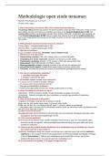 Methodologie open vragen tentamen