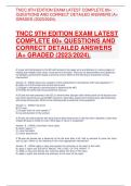 TNCC 9th Edition Exam 2025&sol;2026 &vert; 80&plus; Verified Questions & Detailed Answers A&plus;