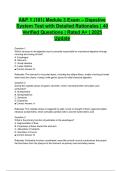 A&P 1 &lpar;101&rpar; Module 3 Exam &ndash; Digestive System Test with Detailed Rationales &vert; 40 Verified Questions &vert; Rated A&plus; &vert; 2025 Update