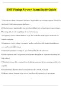 EMT Fisdap Airway Exam Study Guide 2025&ndash;2026 &vert; Verified Q&A &vert; Updated A&plus;