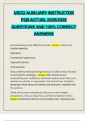USCG AUXILIARY INSTRUCTOR PQS ACTUAL 2025&sol;2026 QUESTIONS AND 100&percnt; CORRECT ANSWERS