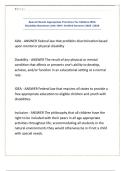 Special Needs Appropriate Practices For Children With Disability Questions with 100&percnt; Verified Answers 2025 &vert; 2026