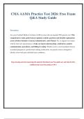 CMA AAMA Practice Test 2026&colon; Free Exam Questions & Study Guide