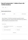 Payroll Fundamentals 1 &colon; Midterm Exam with Verified Solutions