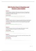 CDC Practice Exam A Questions and Answers Latest Update&period;